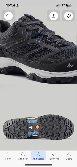 Zapatillas montaña trekking Hombre Quechua MH100