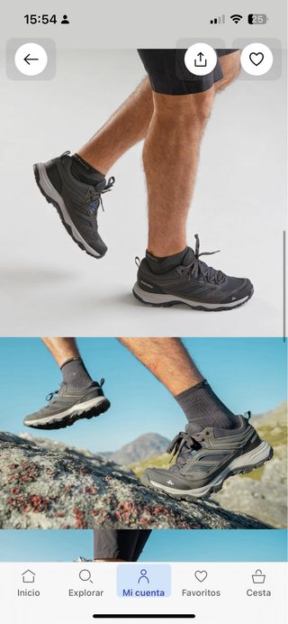 Zapatillas montaña trekking Hombre Quechua MH100