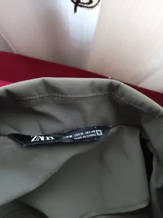 Gabardina Zara Caballero Talla M Verde Oliva