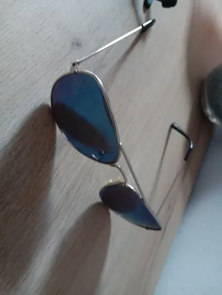 Gafas de Sol Aviador Azules y Plateadas