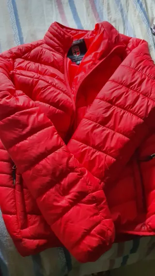 Plumón Geographical Norway Rojo Talla M