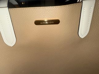 Bolso Michael Kors Beige y Dorado Nuevo