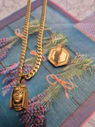 Cadena, Colgante y Anillo Oro 18k 44gr