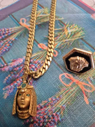 Cadena, Colgante y Anillo Oro 18k 44gr