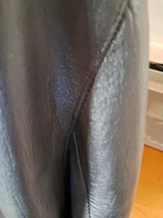 Chaqueta de Piel ZIP Negra