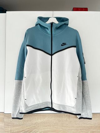 Nike Tech Fleece Hoodie Azul Blanco