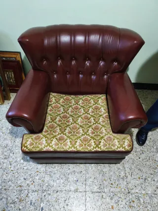 Sofá Cama 3 Plazas + 2 Sillones Piel Sintética Sky