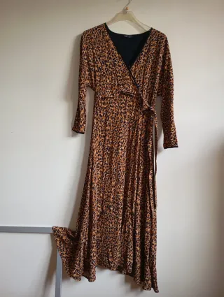 Vestido largo estampado Zara