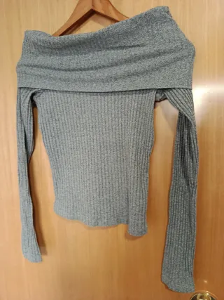 Jersey de punto gris talla M