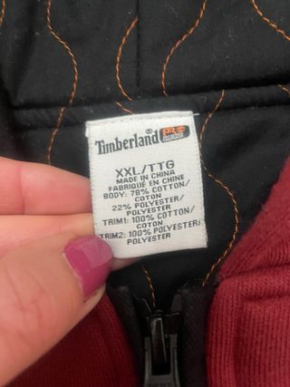 Chaqueta con capucha Timberland roja