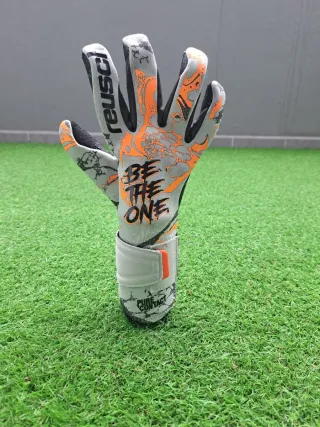 Guantes Reusch Portero Fútbol Gris Naranja Flúor |