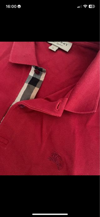 Polo Burberry Rosso Taglia XL