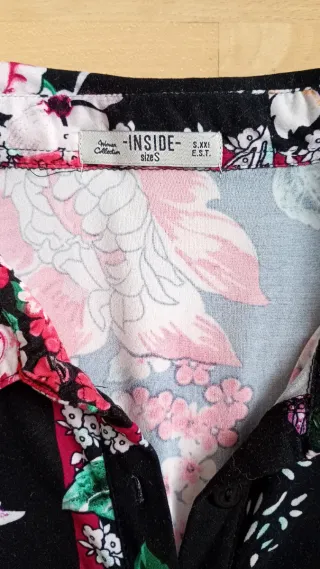 Vestido camisero estampado Inside