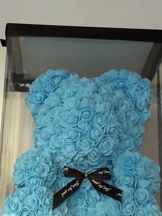 Oso de rosas azul para regalar