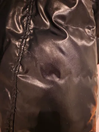 Cappotto donna piuma nero/blu