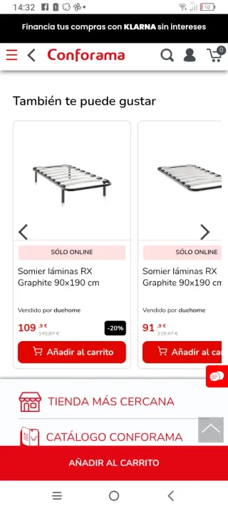 Somier 90x190 con patas nuevo en caja