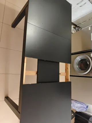 Mesa comedor extensible negra Ikea