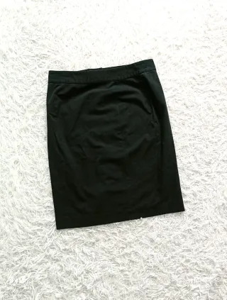 Gonna midi Ralph Lauren nera con cintura