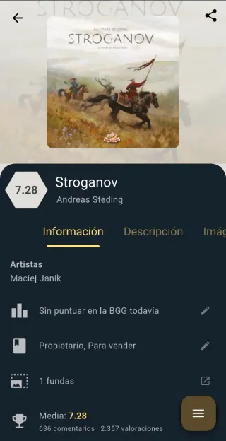 Stroganov Juego de Mesa