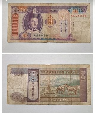 Banconota Mongolia 100 Togrog