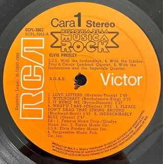 ELVIS PRESLEY VINILO LP MÚSICA ROCK 1982