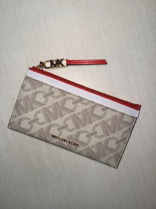 Cartera Michael Kors Beige y Roja