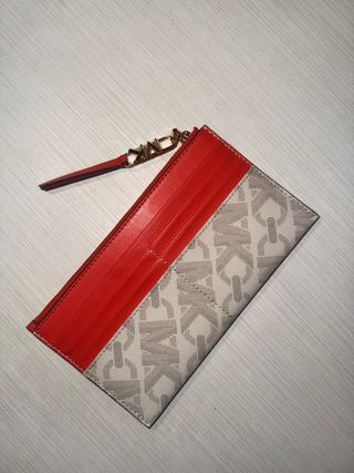 Cartera Michael Kors Beige y Roja