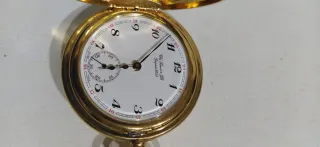 Reloj de bolsillo dorado vintage.chapado oro