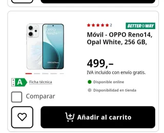 OPPO Reno14FS 5G 512GB ,2 años garantía