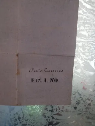 Antica Cartina Prato Carnico 1:25000 Tela