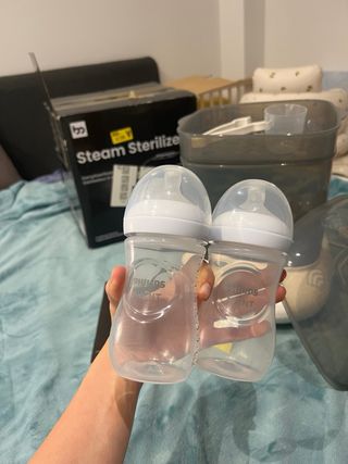 Esterilizador de vapor + biberones gratis