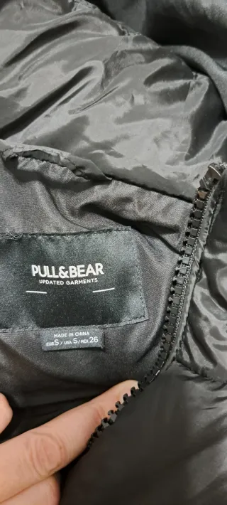 Chaleco largo Pull&Bear negro