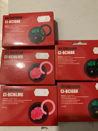 Tinta Canon CI-BCI6BK y CI-BCI6LMG