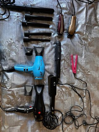 Secadores , planchas, máquinas de corte