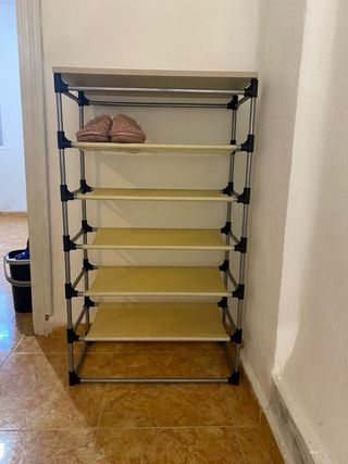 Zapatero 5 estantes tela y metal