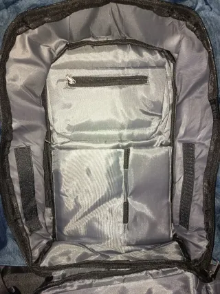 Mochila Portátil Gris y Azul