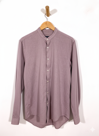 Camisa Zara Cuello Mao Malva/Ciruela