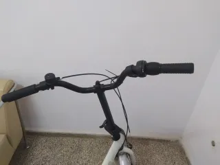 Bicicleta plegable blanca