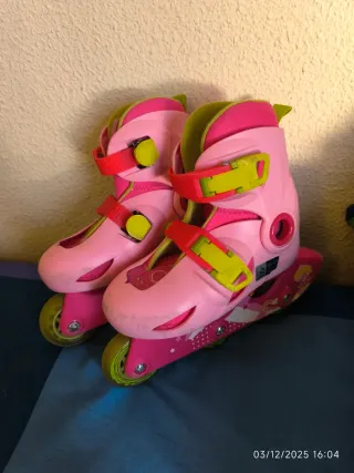 Patines en línea rosas niña Oxelo talla 26-28