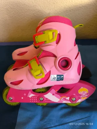 Patines en línea rosas niña Oxelo talla 26-28