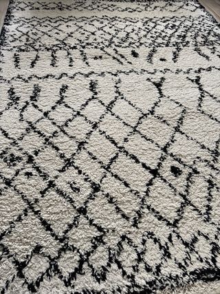 Alfombra LaRedoute Blanco roto y Negra