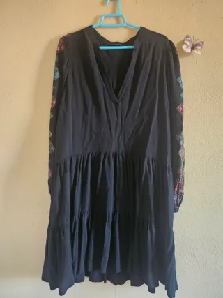 Vestido Desigual Negro Talla Única