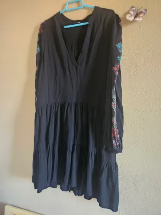 Vestido Desigual Negro Talla Única