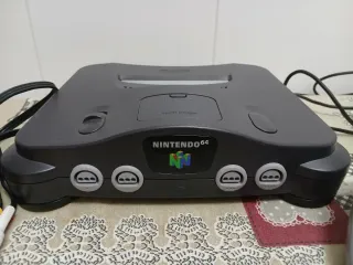 Nintendo 64 Consola Negra y Gris