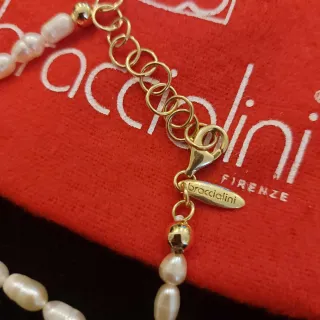 Collana perle fiume e argento Braccialini