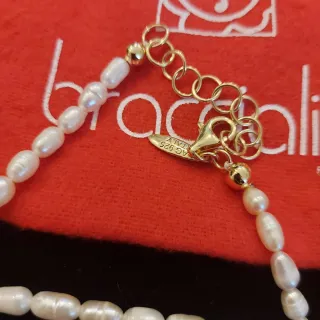 Collana perle fiume e argento Braccialini