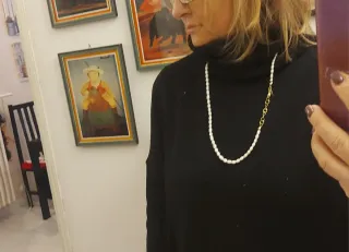 Collana perle fiume e argento Braccialini