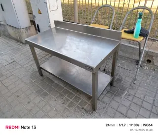 Mesa de trabajo acero inoxidable ditfrom 106x53x65