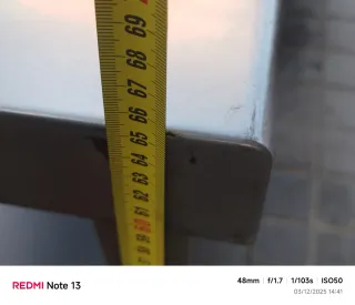 Mesa de trabajo acero inoxidable ditfrom 106x53x65