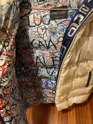 Plumífero Flo & Clo Blanco Metalizado